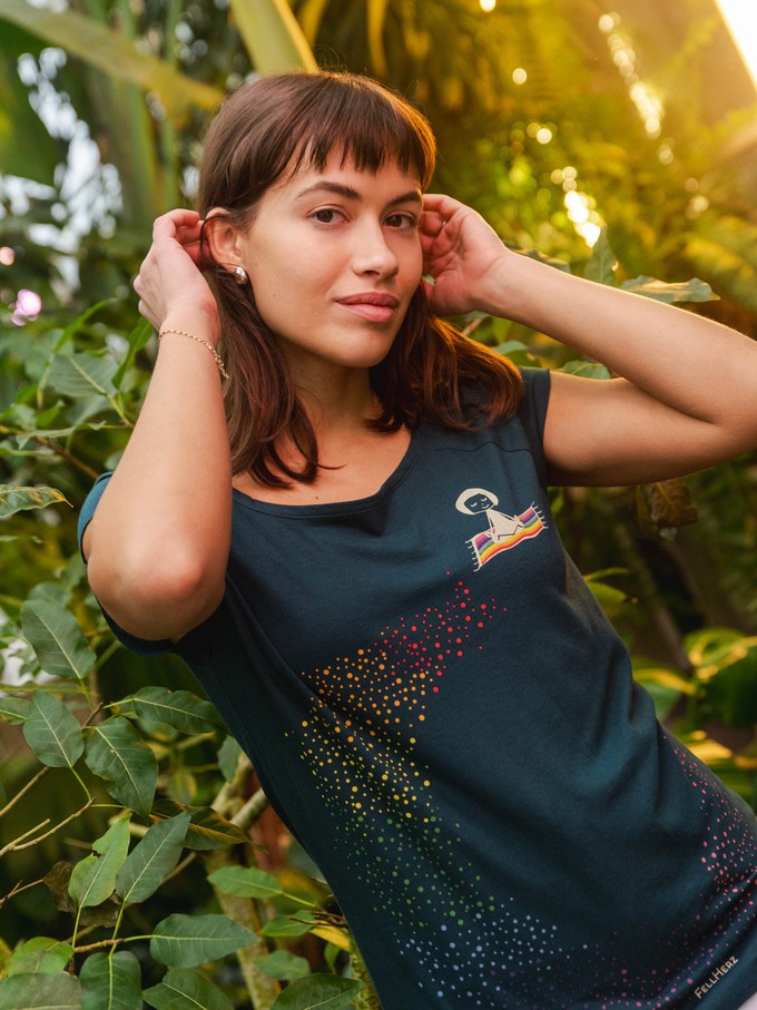 Ommm Cap Sleeve Deep Teal from FellHerz T-Shirts - bio, fair & vegan