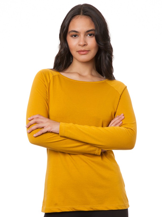 Raglan Longsleeve harvest gold from FellHerz T-Shirts - bio, fair & vegan Raglan Longsleeve harvest gold from FellHerz T-Shirts - bio, fair & vegan