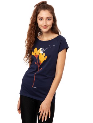 Gitarrenmädchen Cap Sleeve midnight from FellHerz T-Shirts - bio, fair & vegan Gitarrenmädchen Cap Sleeve midnight from FellHerz T-Shirts - bio, fair & vegan