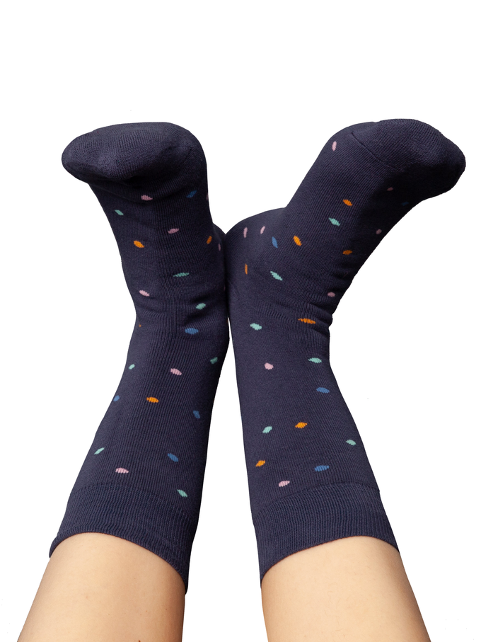 6er Pack warme Kuschel-Socken mit Bio-Baumwolle Mix Konfetti thundercloud und schwarz from FellHerz T-Shirts - bio, fair & vegan