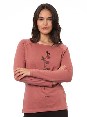 Raglan Longsleeve Glücksklee canyan rose from FellHerz T-Shirts - bio, fair & vegan Raglan Longsleeve Glücksklee canyan rose from FellHerz T-Shirts - bio, fair & vegan
