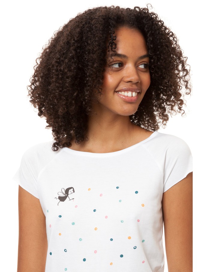 Konfettimädchen Cap Sleeve white from FellHerz T-Shirts - bio, fair & vegan
