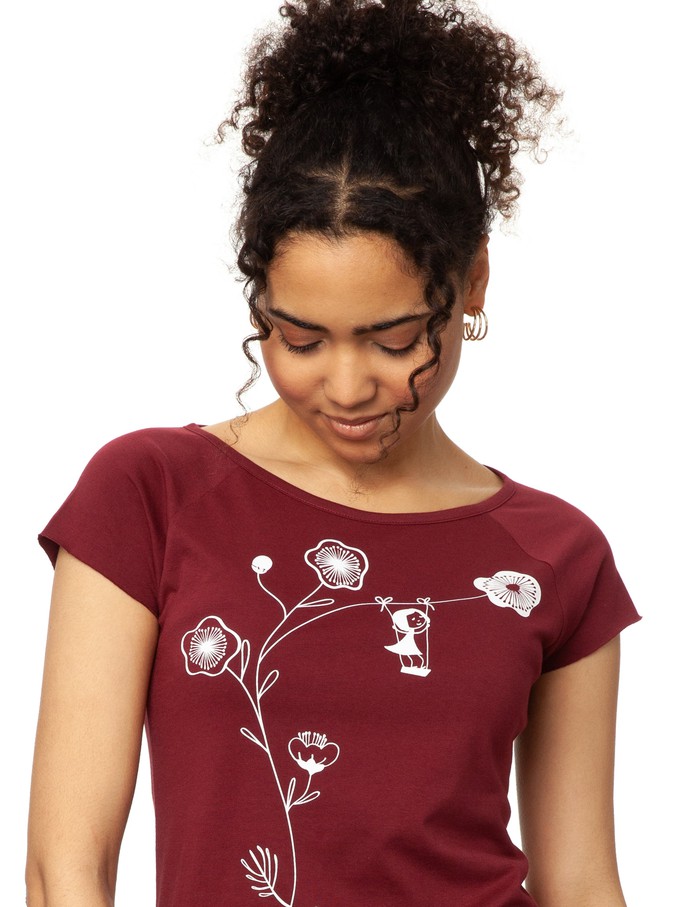 Schaukelmädchen Cap Sleeve ruby from FellHerz T-Shirts - bio, fair & vegan