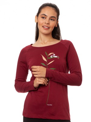 Raglan Longsleeve Booklover chestnut from FellHerz T-Shirts - bio, fair & vegan Raglan Longsleeve Booklover chestnut from FellHerz T-Shirts - bio, fair & vegan