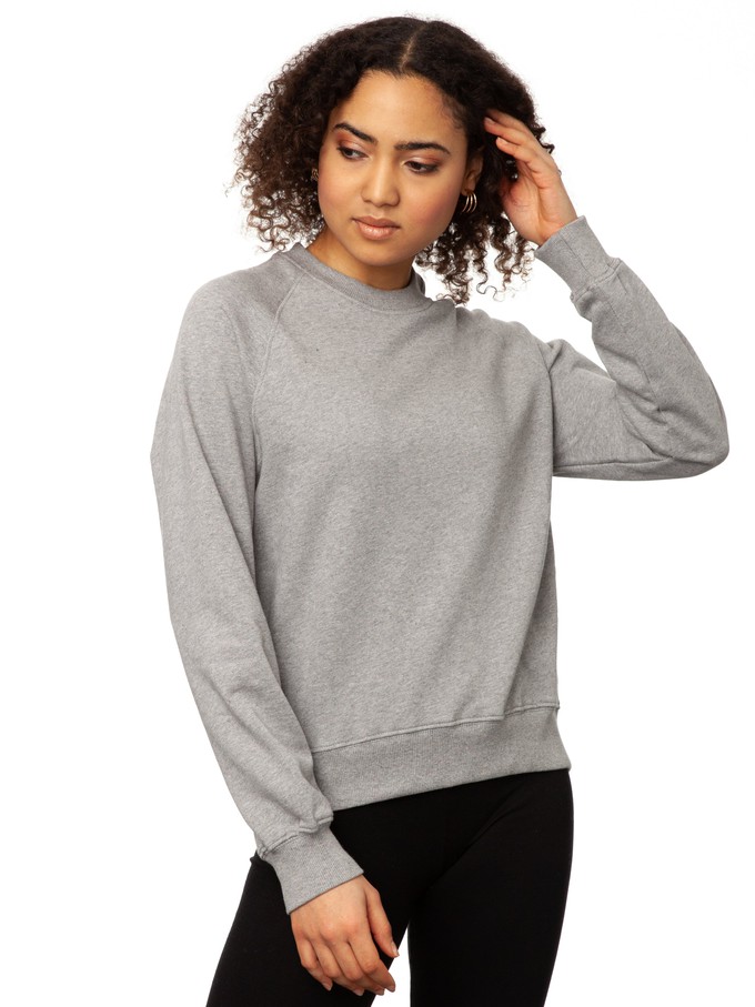 Raglan Sweater grey melange from FellHerz T-Shirts - bio, fair & vegan