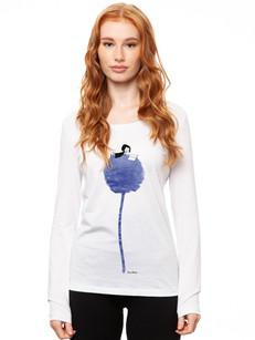 Blumenbuch Longsleeve white via FellHerz T-Shirts - bio, fair & vegan