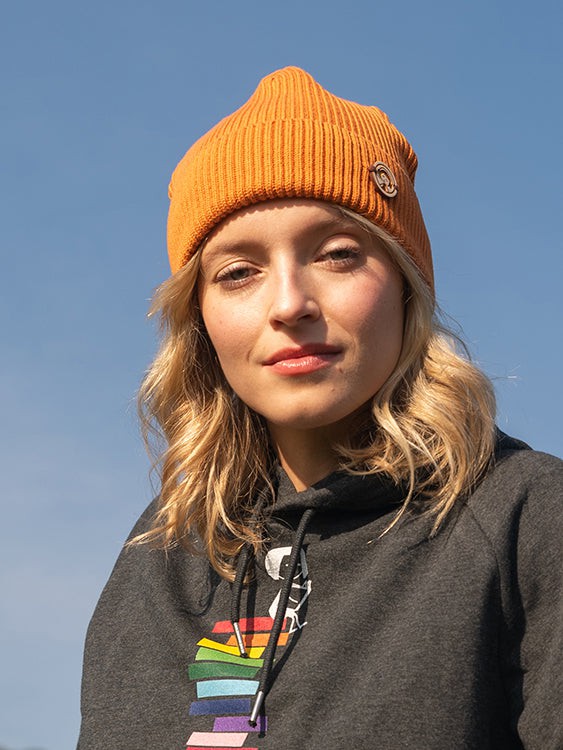 Beanie warm orange from FellHerz T-Shirts - bio, fair & vegan