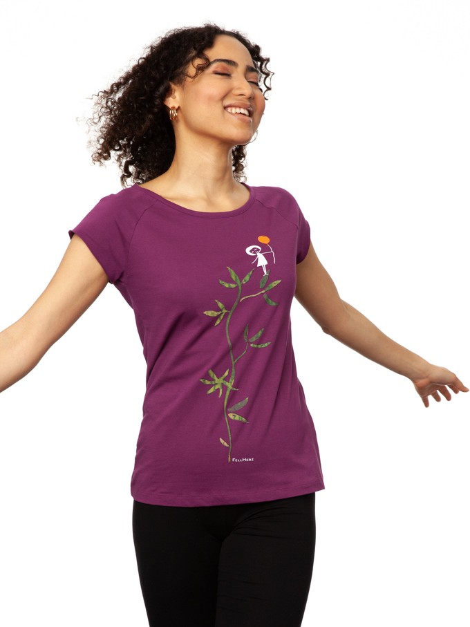 Astmädchen Cap Sleeve berry from FellHerz T-Shirts - bio, fair & vegan