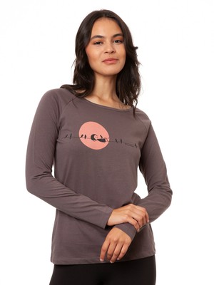 Raglan Longsleeve Sunrise volcanic grey from FellHerz T-Shirts - bio, fair & vegan Raglan Longsleeve Sunrise volcanic grey from FellHerz T-Shirts - bio, fair & vegan