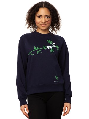 Faultier Raglan Sweater navy from FellHerz T-Shirts - bio, fair & vegan