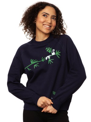 Faultier Raglan Sweater navy from FellHerz T-Shirts - bio, fair & vegan