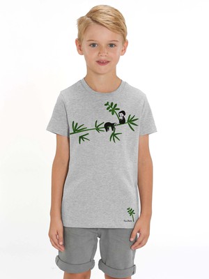 Faultier Kids T-Shirt grey melange from FellHerz T-Shirts - bio, fair & vegan