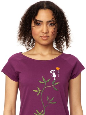 Astmädchen Cap Sleeve berry from FellHerz T-Shirts - bio, fair & vegan