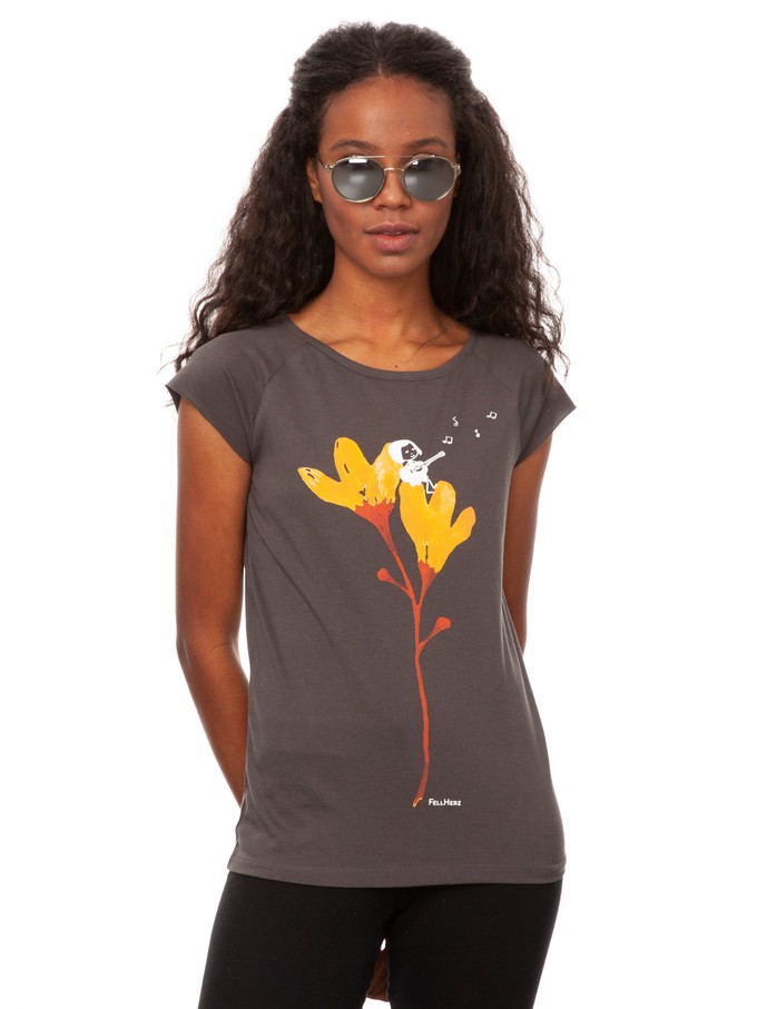 Gitarrenmädchen Cap Sleeve dark grey from FellHerz T-Shirts - bio, fair & vegan