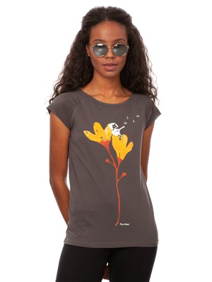 Gitarrenmädchen Cap Sleeve dark grey from FellHerz T-Shirts - bio, fair & vegan