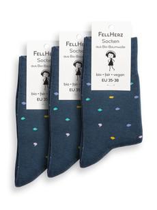 3er Pack warme Kuschel-Socken mit Bio-Baumwolle Konfetti thundercloud via FellHerz T-Shirts - bio, fair & vegan