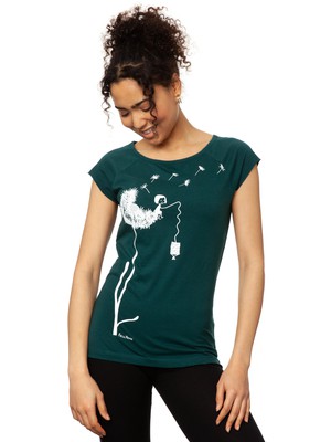 Pusteblume Cap Sleeve Deep Teal from FellHerz T-Shirts - bio, fair & vegan