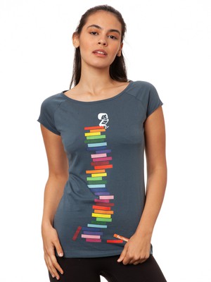 Books Girl Cap Sleeve thundercloud from FellHerz T-Shirts - bio, fair & vegan Books Girl Cap Sleeve thundercloud from FellHerz T-Shirts - bio, fair & vegan