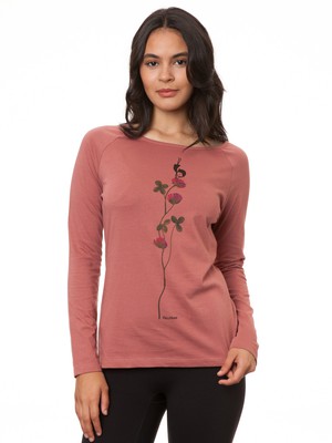 Raglan Longsleeve Glücksklee canyan rose from FellHerz T-Shirts - bio, fair & vegan Raglan Longsleeve Glücksklee canyan rose from FellHerz T-Shirts - bio, fair & vegan