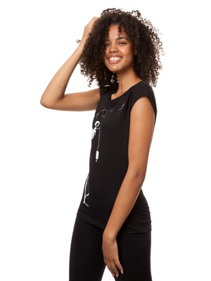 Pusteblume Cap Sleeve black from FellHerz T-Shirts - bio, fair & vegan
