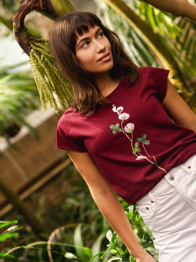 Glücksklee Cap Sleeve ruby from FellHerz T-Shirts - bio, fair & vegan