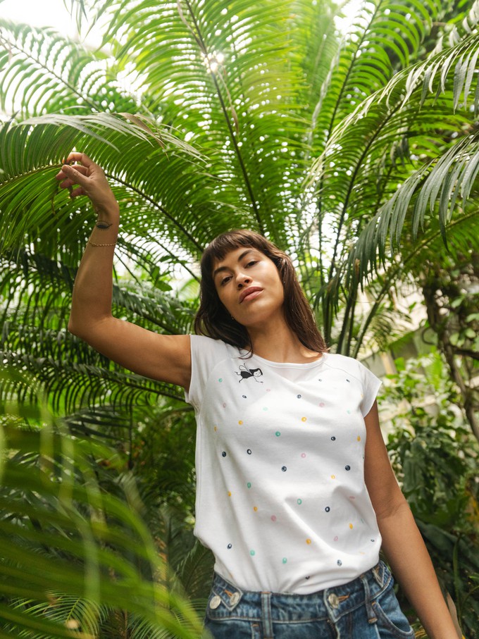 Konfettimädchen Cap Sleeve white from FellHerz T-Shirts - bio, fair & vegan
