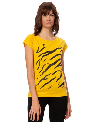 Tiger Girl Cap Sleeve sunshine from FellHerz T-Shirts - bio, fair & vegan