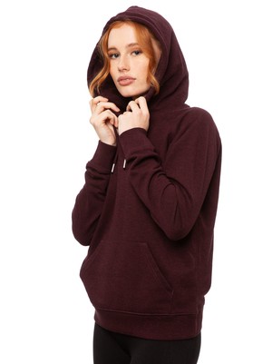 Hoodie Heather Grape Red from FellHerz T-Shirts - bio, fair & vegan