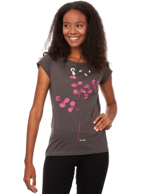 Eukalyptusmädchen Cap Sleeve dark grey from FellHerz T-Shirts - bio, fair & vegan