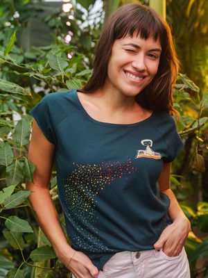 Ommm Cap Sleeve Deep Teal from FellHerz T-Shirts - bio, fair & vegan