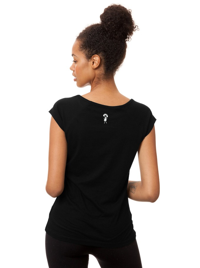Pusteblume Cap Sleeve black from FellHerz T-Shirts - bio, fair & vegan
