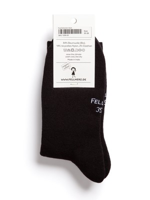 Warme Kuschel-Socken mit Bio-Baumwolle schwarz from FellHerz T-Shirts - bio, fair & vegan