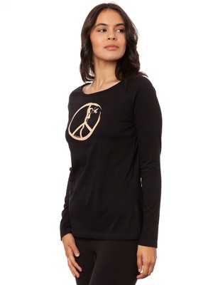 Raglan Longsleeve Peace black from FellHerz T-Shirts - bio, fair & vegan