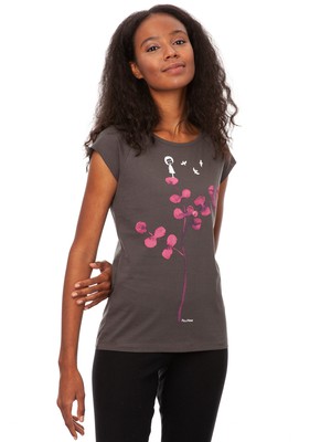Eukalyptusmädchen Cap Sleeve dark grey from FellHerz T-Shirts - bio, fair & vegan