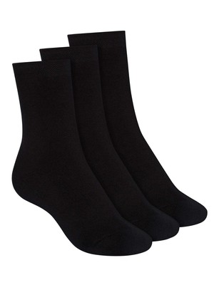 3er Pack Socken mit Bio-Baumwolle schwarz from FellHerz T-Shirts - bio, fair & vegan