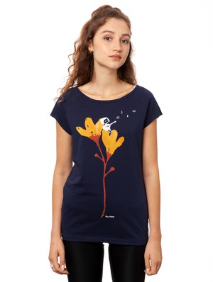 Gitarrenmädchen Cap Sleeve midnight from FellHerz T-Shirts - bio, fair & vegan Gitarrenmädchen Cap Sleeve midnight from FellHerz T-Shirts - bio, fair & vegan