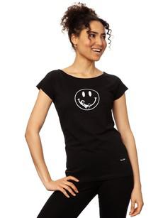 Smiley Cap Sleeve black via FellHerz T-Shirts - bio, fair & vegan