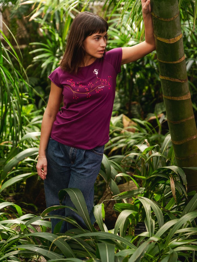 Asana Girl Cap Sleeve berry from FellHerz T-Shirts - bio, fair & vegan