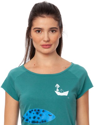 La Capitana Cap Sleeve jungel green from FellHerz T-Shirts - bio, fair & vegan