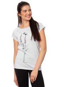 Saxofonmädchen Cap Sleeve sky blue via FellHerz T-Shirts - bio, fair & vegan