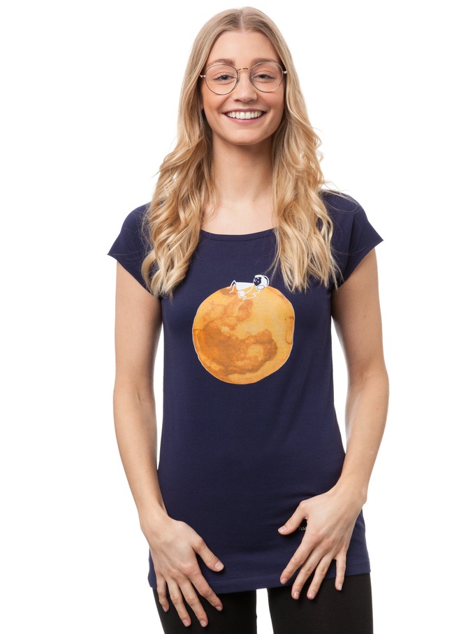 Moon Girl Cap Sleeve midnight from FellHerz T-Shirts - bio, fair & vegan