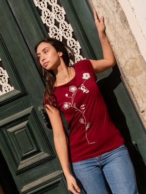 Schaukelmädchen Cap Sleeve ruby from FellHerz T-Shirts - bio, fair & vegan