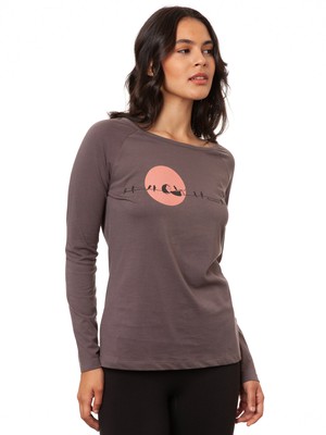 Raglan Longsleeve Sunrise volcanic grey from FellHerz T-Shirts - bio, fair & vegan Raglan Longsleeve Sunrise volcanic grey from FellHerz T-Shirts - bio, fair & vegan