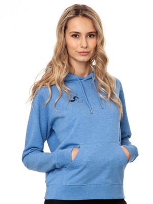 Buchmädchen Hoodie blue melange from FellHerz T-Shirts - bio, fair & vegan