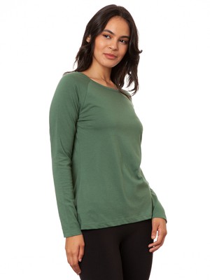 Raglan Longsleeve ivy green from FellHerz T-Shirts - bio, fair & vegan Raglan Longsleeve ivy green from FellHerz T-Shirts - bio, fair & vegan