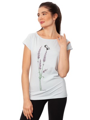 Saxofonmädchen Cap Sleeve sky blue from FellHerz T-Shirts - bio, fair & vegan