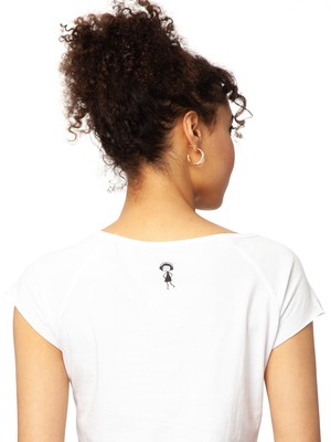 Blumenbuch Cap Sleeve white from FellHerz T-Shirts - bio, fair & vegan