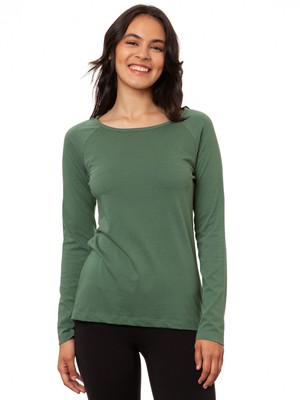 Raglan Longsleeve ivy green from FellHerz T-Shirts - bio, fair & vegan Raglan Longsleeve ivy green from FellHerz T-Shirts - bio, fair & vegan