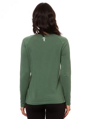 Raglan Longsleeve ivy green from FellHerz T-Shirts - bio, fair & vegan Raglan Longsleeve ivy green from FellHerz T-Shirts - bio, fair & vegan