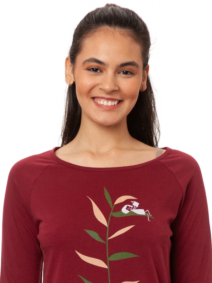 Raglan Longsleeve Booklover chestnut from FellHerz T-Shirts - bio, fair & vegan Raglan Longsleeve Booklover chestnut from FellHerz T-Shirts - bio, fair & vegan